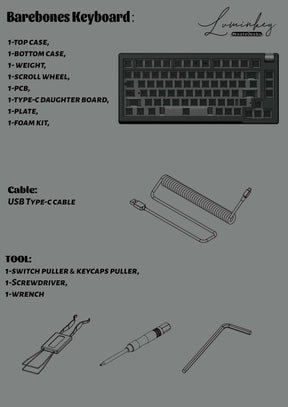 CreateKeebs LuminKey75 Keyboard Kit