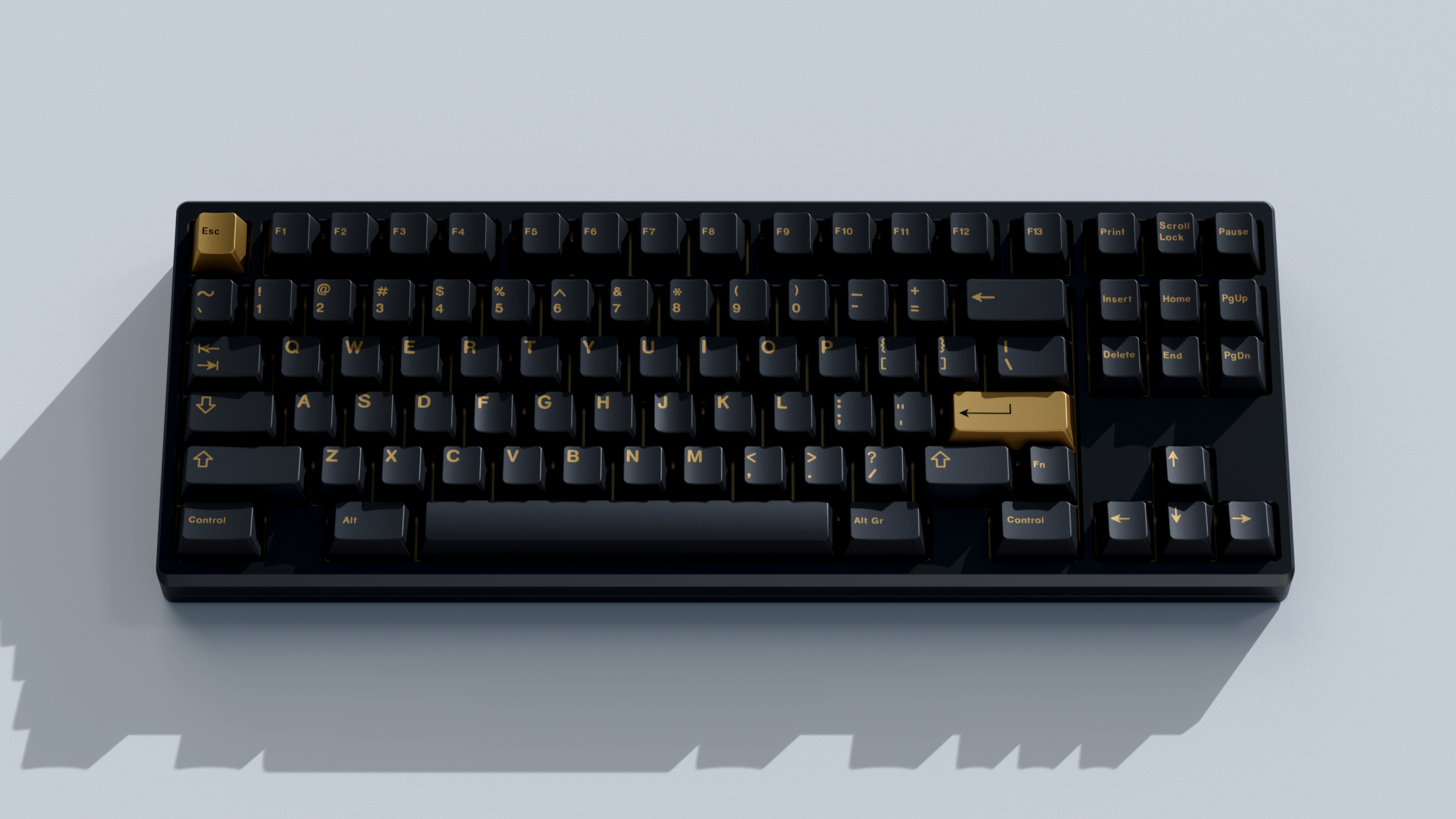 キーボード GMK black and gold base kit + addons GMK Black & Gold CYL Base S - MaxGaming.com