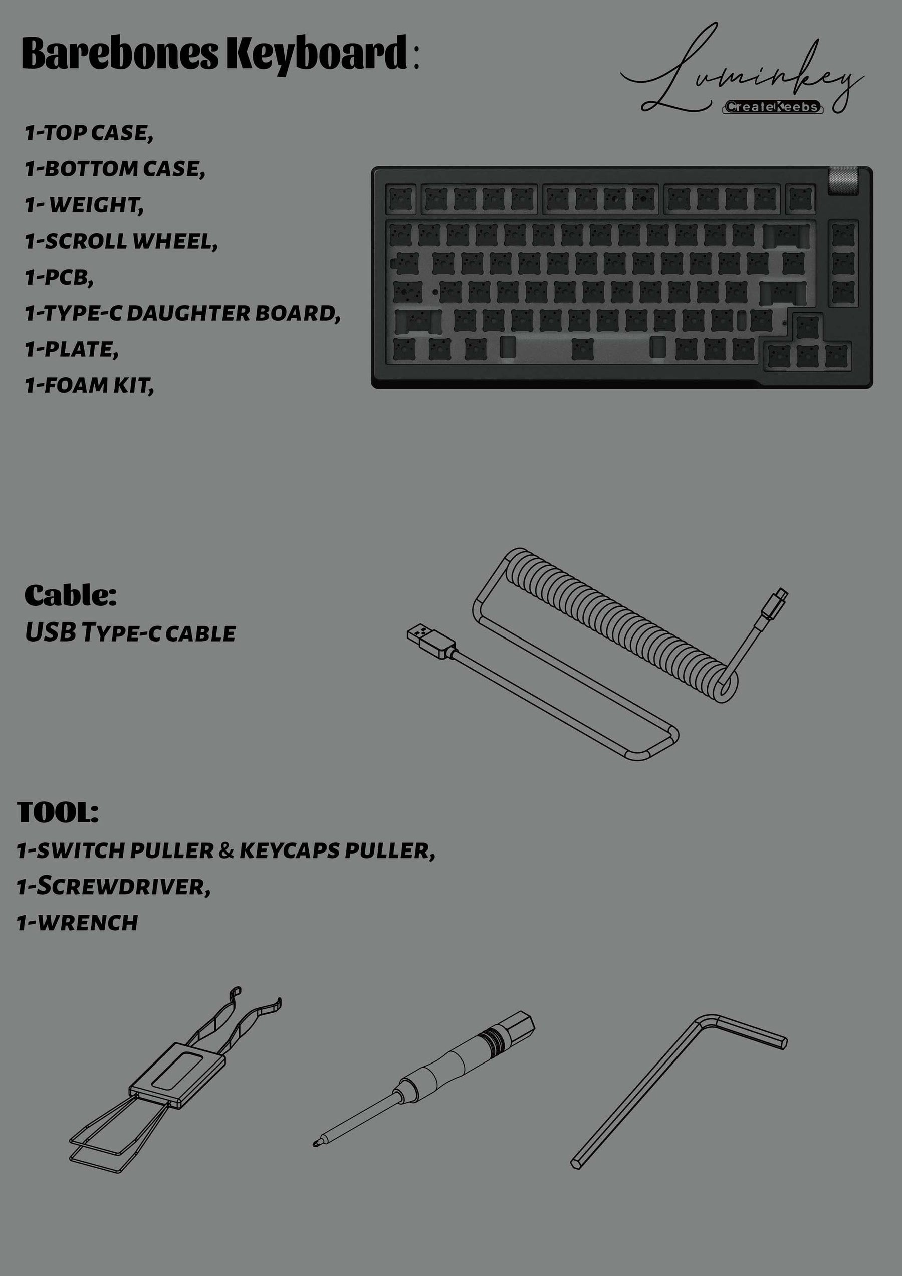 [GB] CreateKeebs LuminKey75 Keyboard Kit