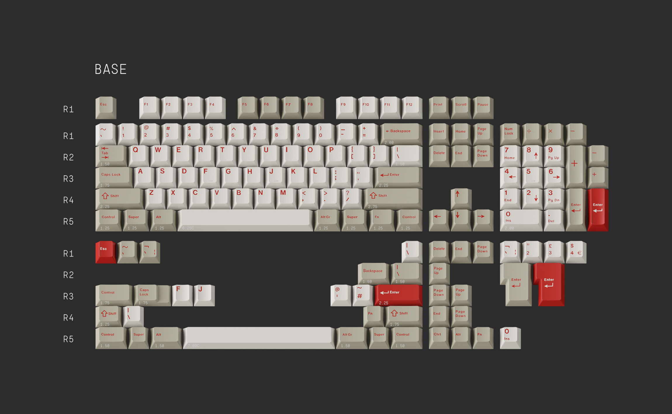 keyboard【専用】GMK RedAlert base+CrimsonCyrillicKit