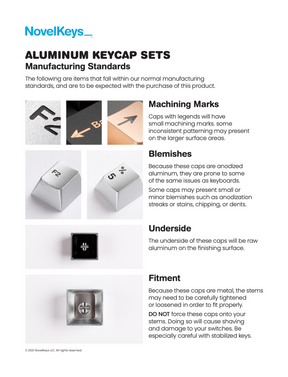Aluvia Aluminium Keycaps