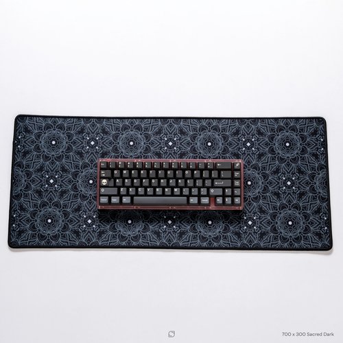 Sacred Dark & Weave Dark Deskmats